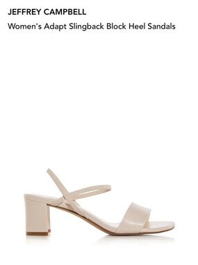 Jeffrey Campbell Cream Slingback Block Heel Sandals